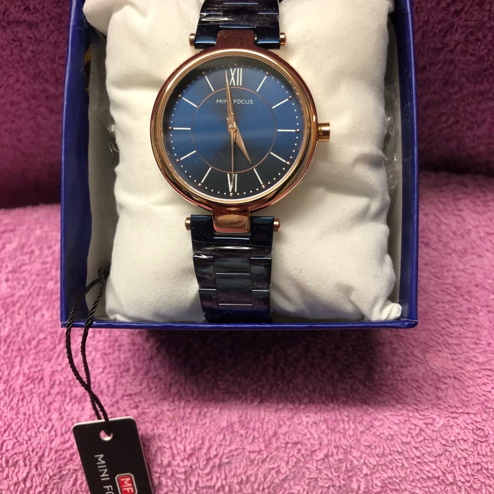 Mini Focus Brand Watch Blue/Rose Gold Womens